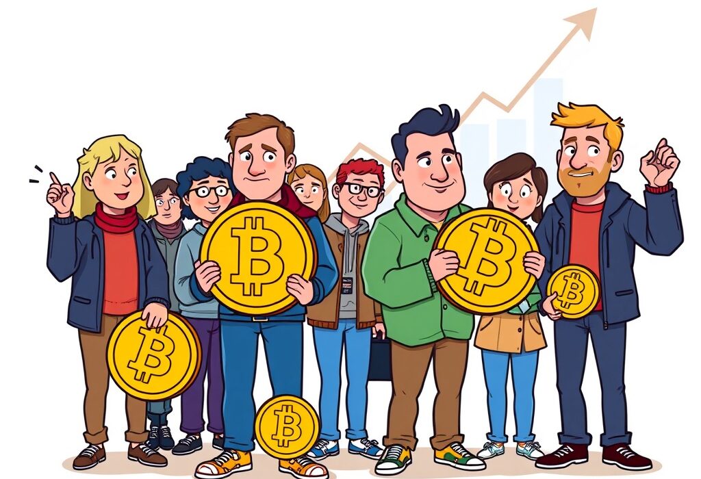 A calm investor holding Bitcoin, illustrating that early Bitcoin holder selling is not a concern for the market.