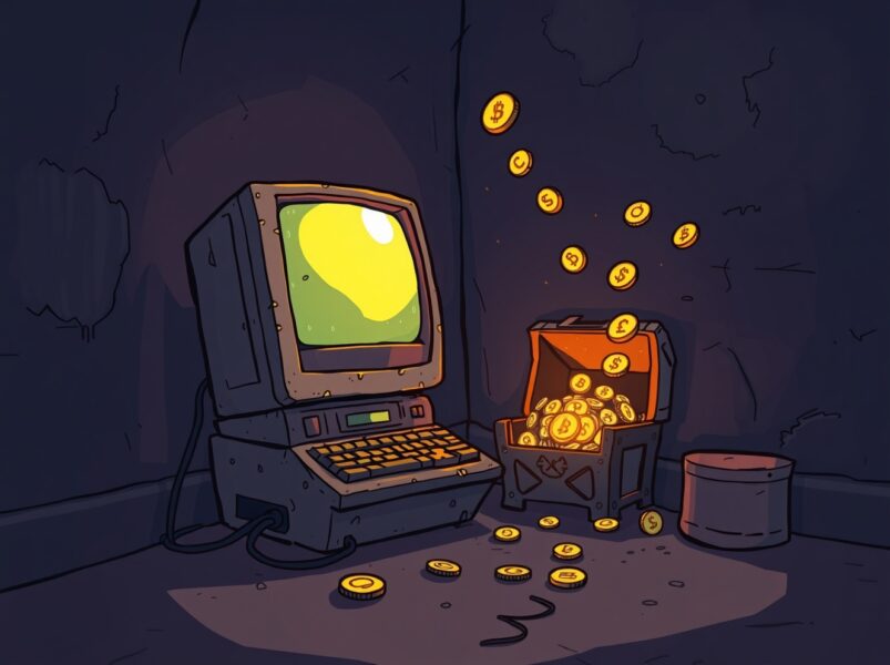 An early Bitcoin miner's dormant computer awakens to move a digital treasure.