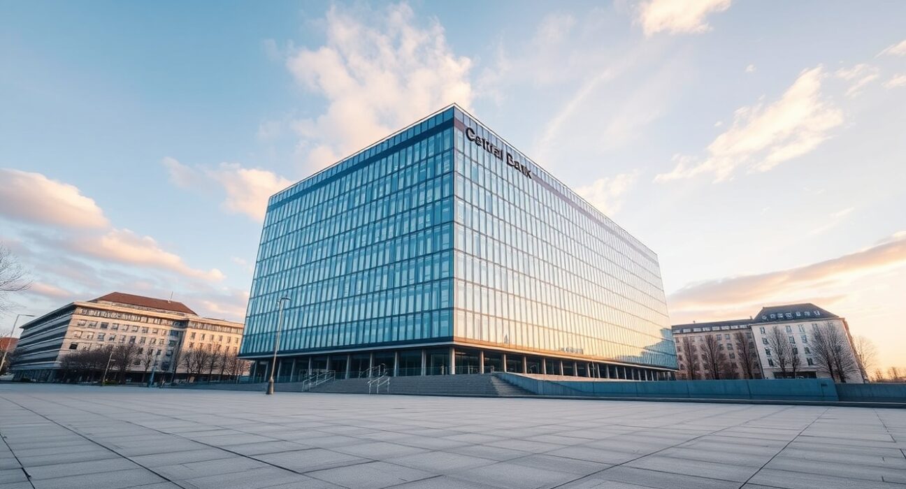 European Central Bank headquarters representing monetary policy decisions and economic analysis