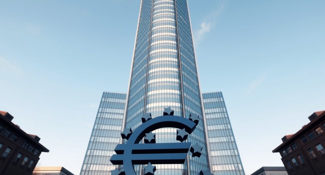 European Central Bank headquarters in Frankfurt amid analysis of Iran-related inflationary pressures