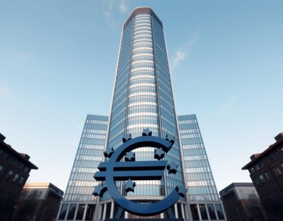 European Central Bank headquarters in Frankfurt amid analysis of Iran-related inflationary pressures