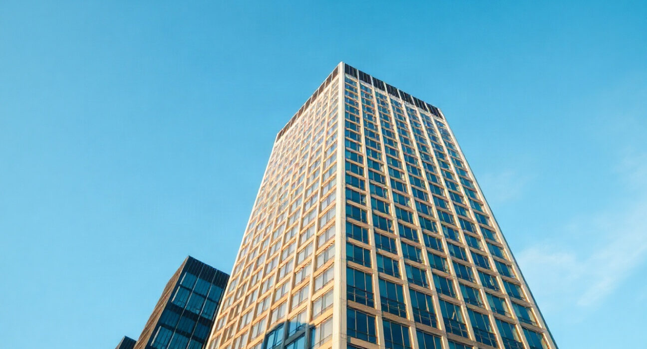 European Central Bank headquarters in Frankfurt, Germany, under clear sky