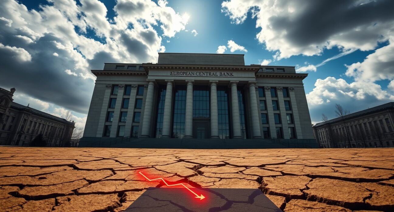 ECB energy shock and June hike odds analysis by Deutsche Bank, showing the European Central Bank building in Frankfurt.