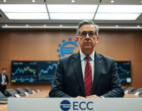 ECB board member Escrivá speaking at a press conference about wage inflation risks