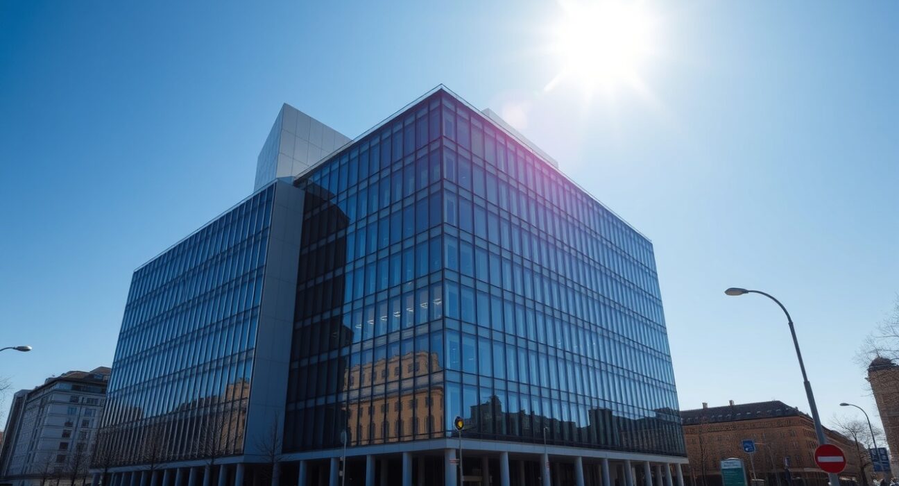 European Central Bank headquarters representing monetary policy confidence in inflation outlook