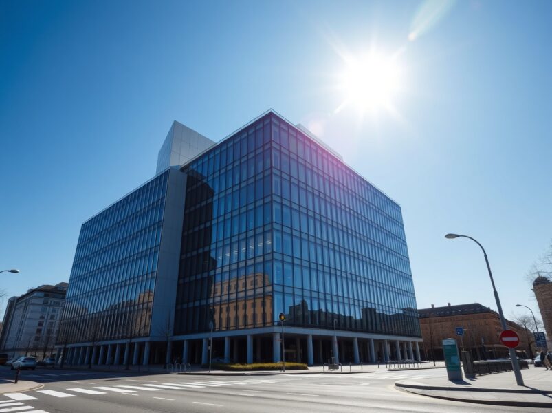 European Central Bank headquarters representing monetary policy confidence in inflation outlook