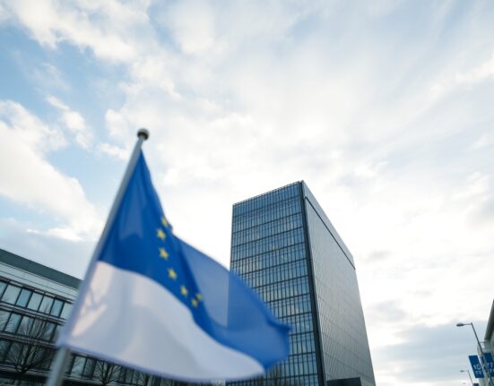 European Central Bank headquarters representing hawkish monetary policy analysis from Commerzbank