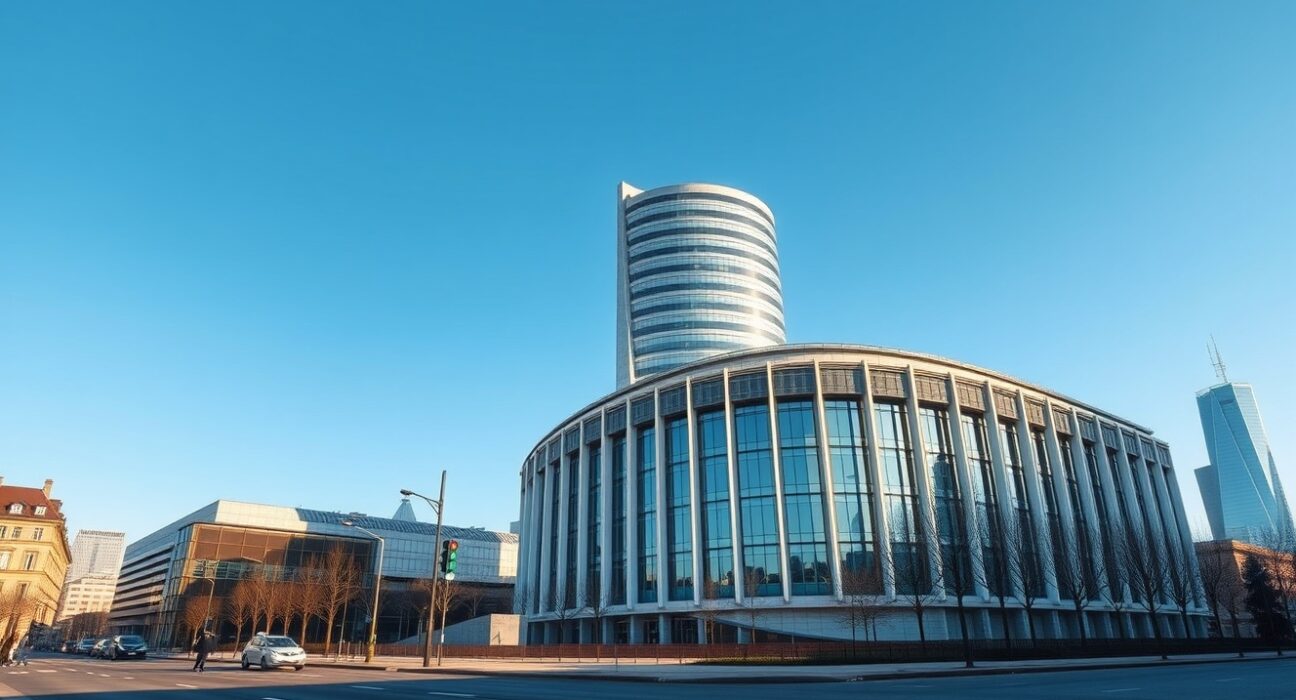 European Central Bank headquarters in Frankfurt, symbolizing the ECB interest rate decision and monetary policy stance.