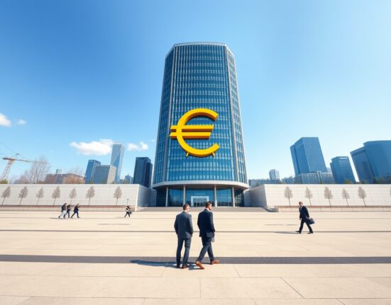 European Central Bank headquarters in Frankfurt during monetary policy decision on Iran conflict inflation