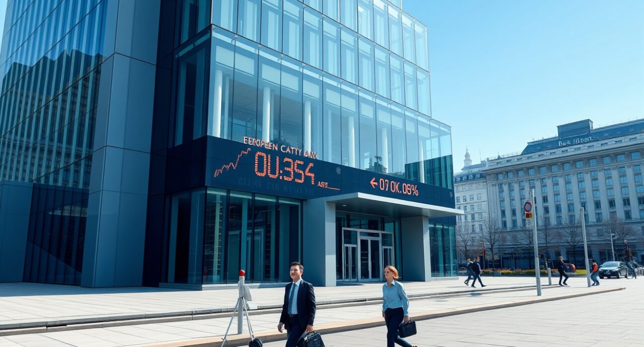 European Central Bank building in Frankfurt amid oil price shock analysis by Commerzbank