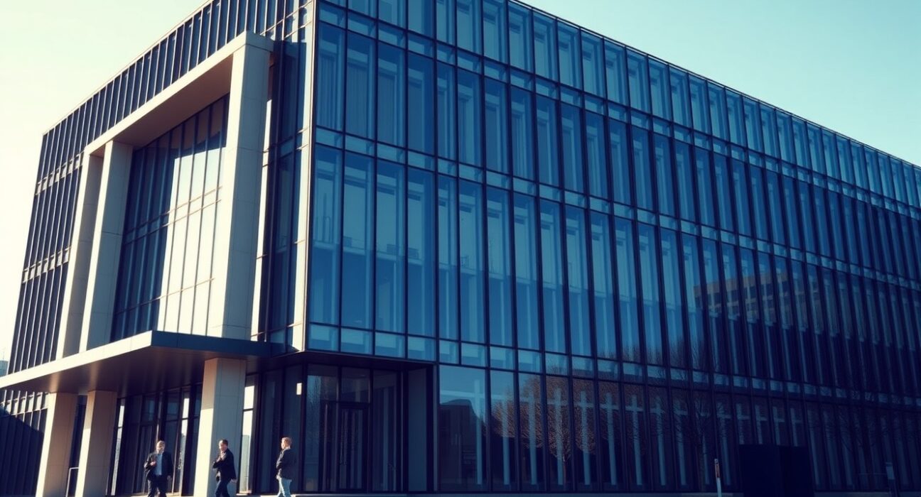 European Central Bank headquarters in Frankfurt where ECB interest rates decision was announced