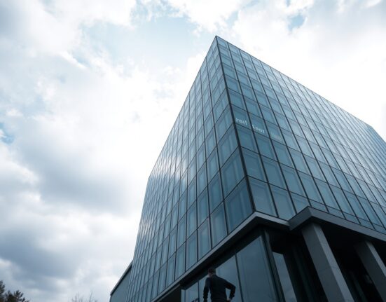 European Central Bank headquarters in Frankfurt under overcast sky, representing monetary policy analysis.