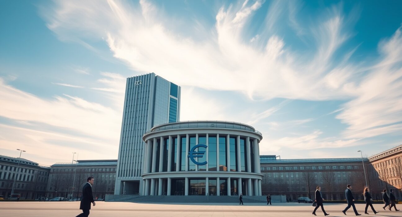 European Central Bank headquarters in Frankfurt, symbolizing monetary policy and ECB expected June rate hike decision