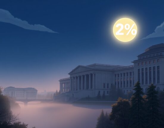 ECB President Lagarde's forecast shows inflation stabilizing at 2% target for Eurozone economy