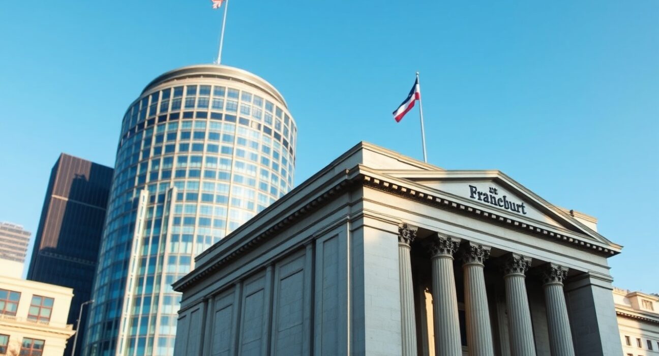 ECB and Federal Reserve buildings illustrating monetary policy divergence and inflation response analysis