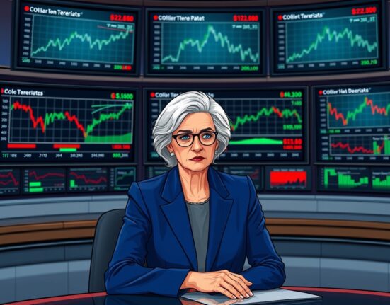 ECB President Christine Lagarde analyzing conflicting market data on interest rate expectations