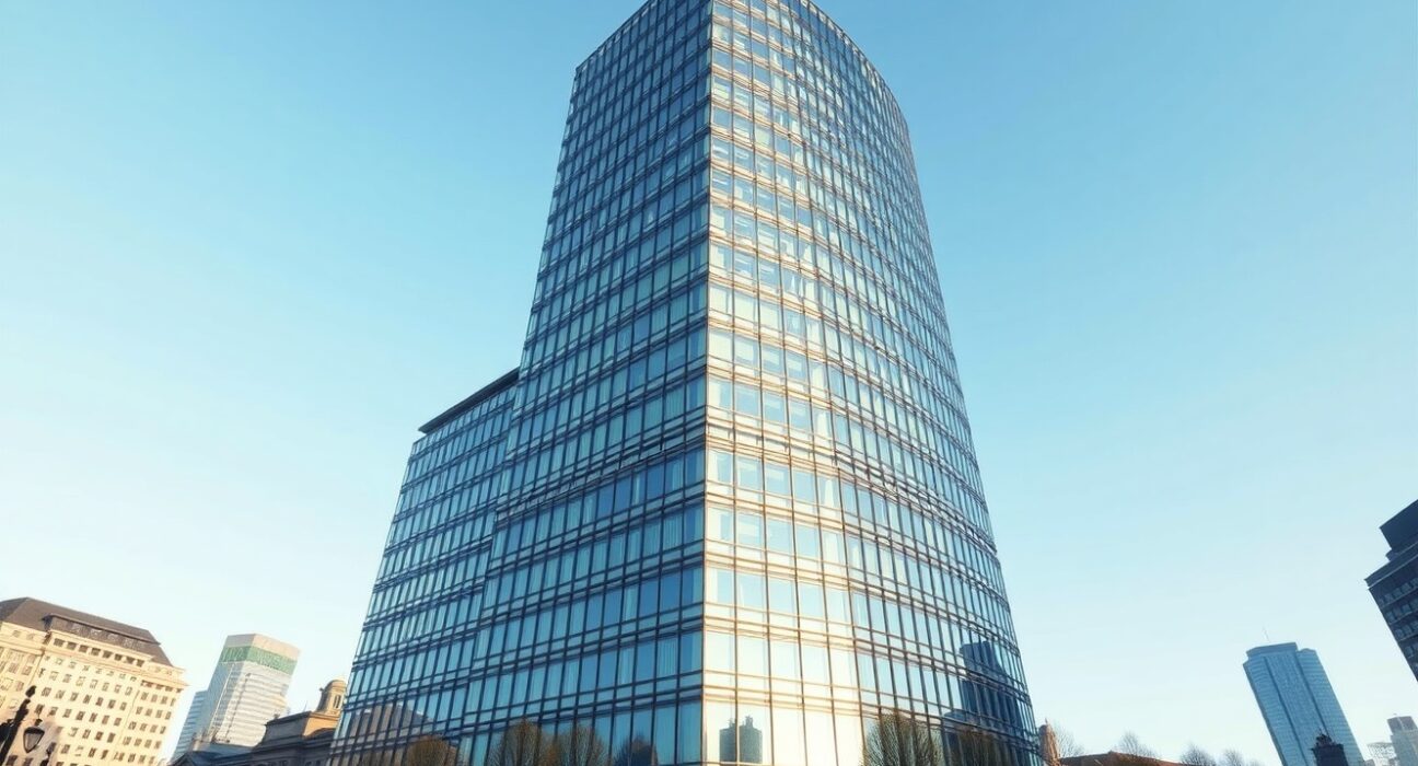 European Central Bank headquarters representing ECB monetary policy decisions in Frankfurt.