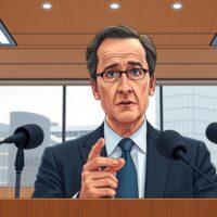ECB board member Joachim Nagel speaking at a press conference about restrictive monetary policy in the baseline scenario.