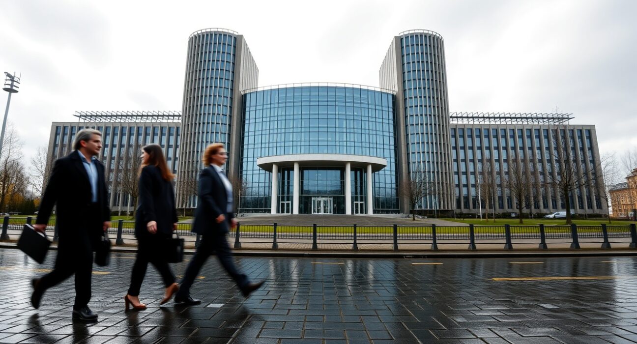 European Central Bank headquarters in Frankfurt, representing the ECB on hold and rising June hike odds.