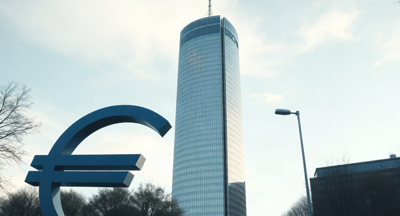 European Central Bank headquarters in Frankfurt, symbolizing monetary policy decisions.