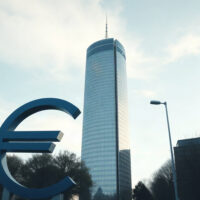 European Central Bank headquarters in Frankfurt, symbolizing monetary policy decisions.