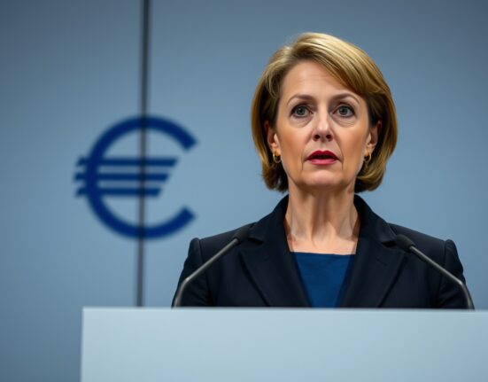 ECB Executive Board member Isabel Schnabel discussing potential interest rate increases at Frankfurt press conference