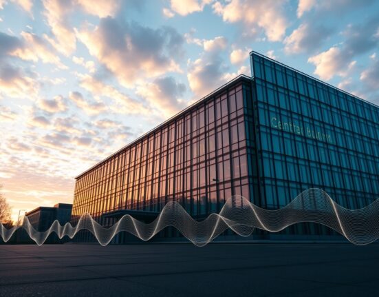 European Central Bank headquarters in Frankfurt as oil-driven inflation risks increase pressure for