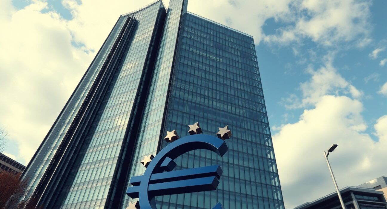 European Central Bank headquarters in Frankfurt representing monetary policy decisions