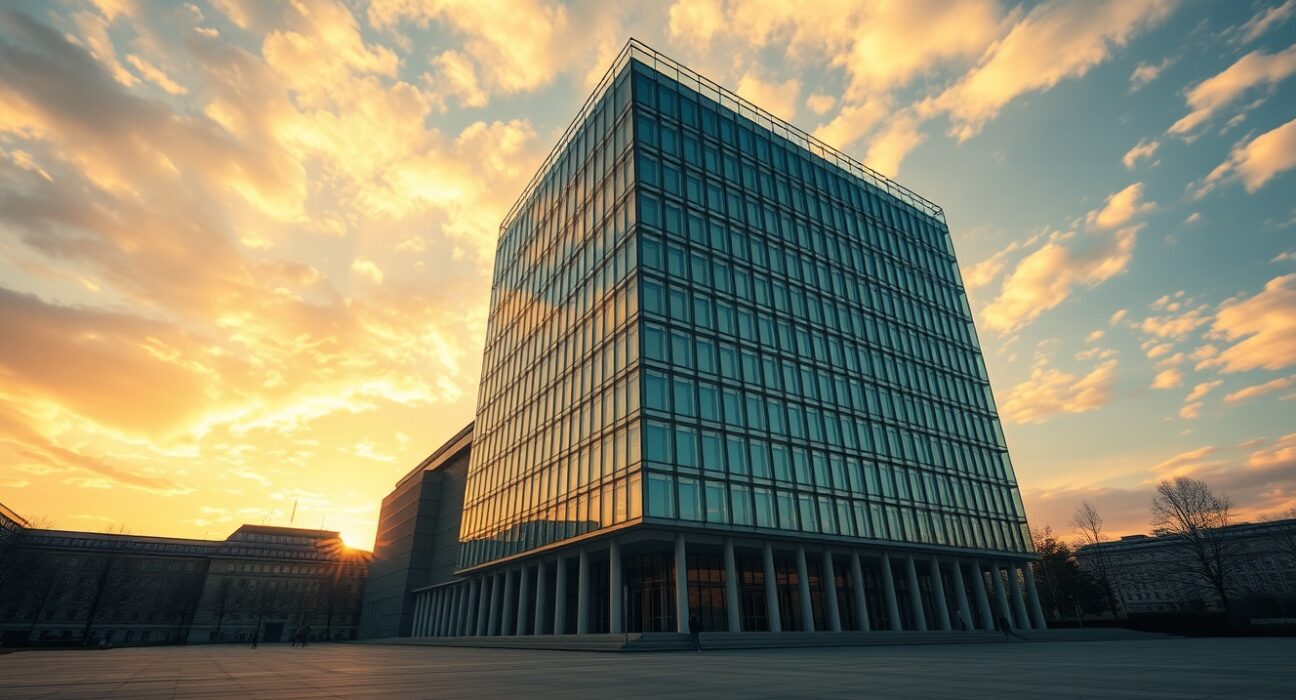 European Central Bank headquarters in Frankfurt representing monetary policy decisions on rate hikes
