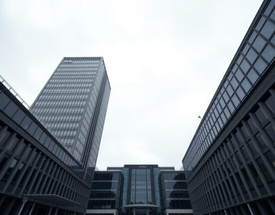 European Central Bank headquarters in Frankfurt, signaling a potential ECB rate increase