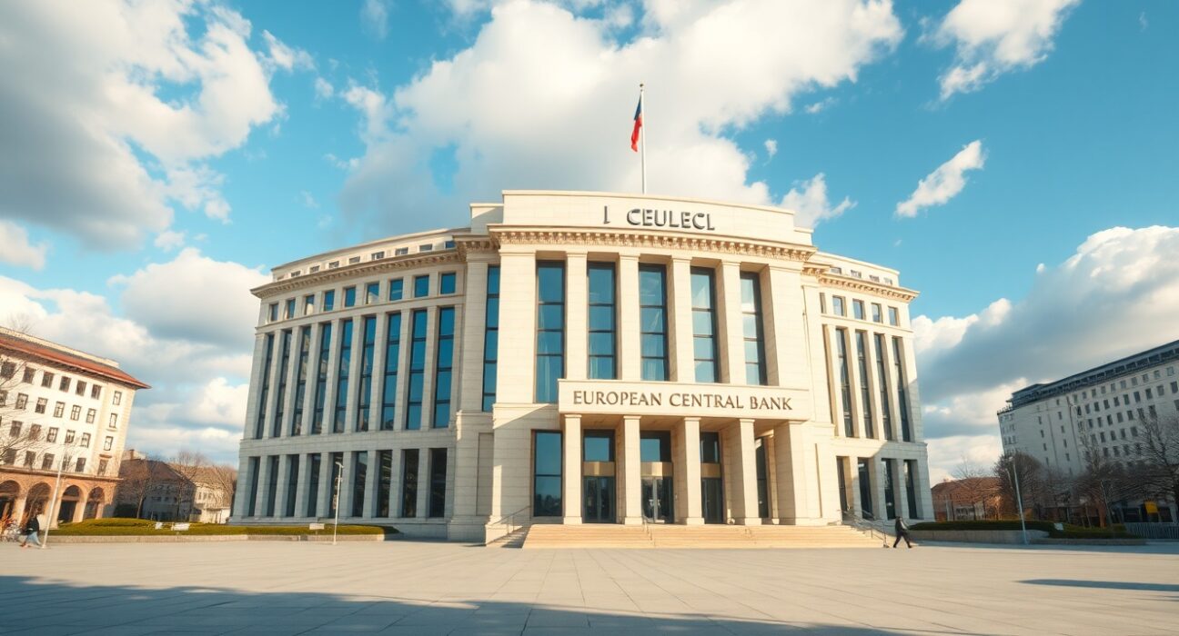 European Central Bank headquarters representing monetary policy decisions amid geopolitical uncertainty