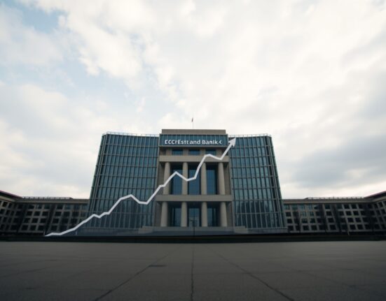 ECB SPF inflation forecast 2026: European Central Bank headquarters with economic chart overlay
