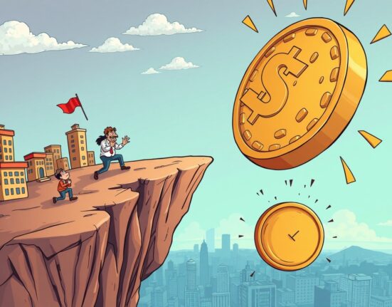 Stablecoins financial crisis warning showing unstable cryptocurrency threatening economic stability