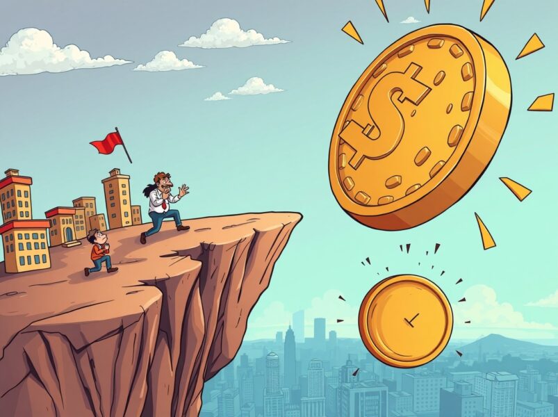 Stablecoins financial crisis warning showing unstable cryptocurrency threatening economic stability