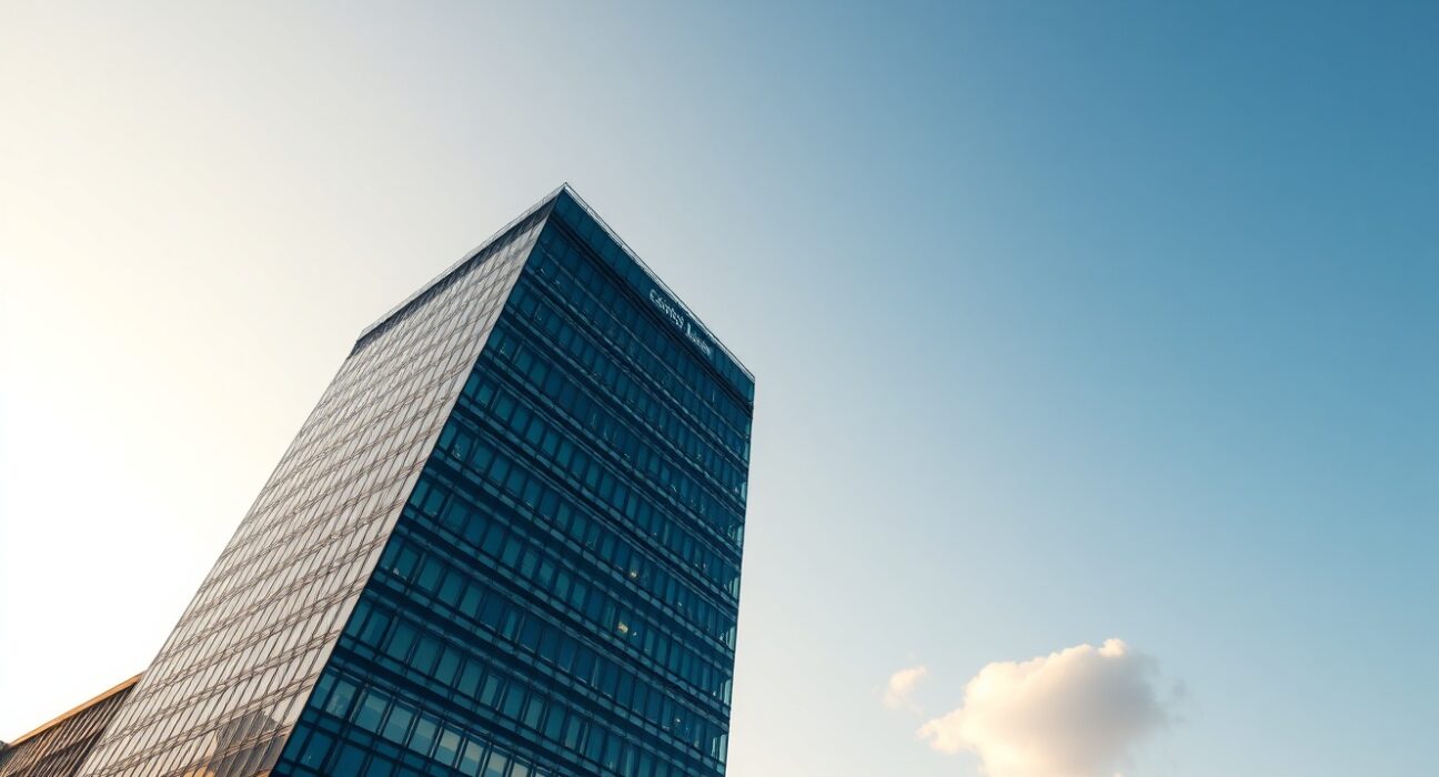 European Central Bank headquarters representing monetary policy decisions on energy shock inflation effects