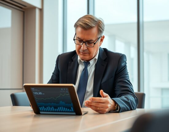 ECB's Pierre Wunsch analyzing economic data charts ahead of April monetary policy meeting