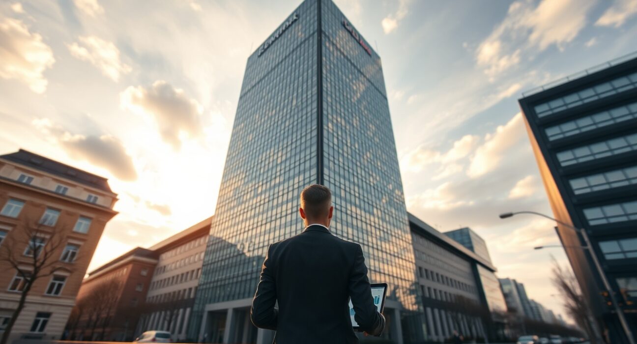 European Central Bank headquarters in Frankfurt symbolizing monetary policy decisions and market scrutiny