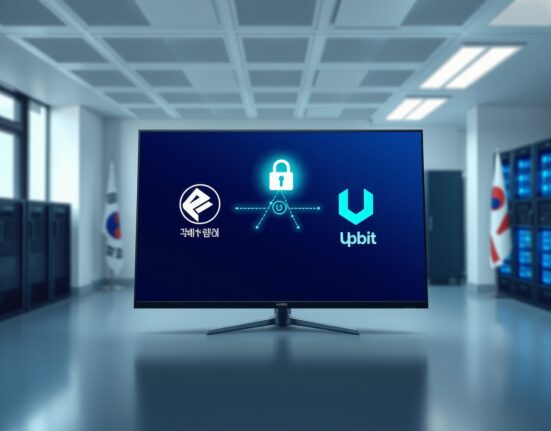Echobit integration with Upbit verification service showing secure encrypted transaction interface