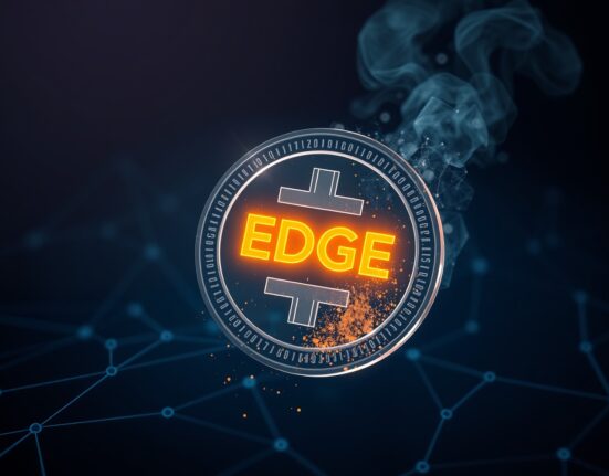 EdgeX EDGE token burning process representing the exchange's deflationary strategy