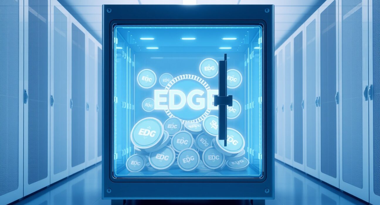 EdgeX EDGE token buyback program visualized through secure digital token management system