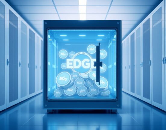 EdgeX EDGE token buyback program visualized through secure digital token management system
