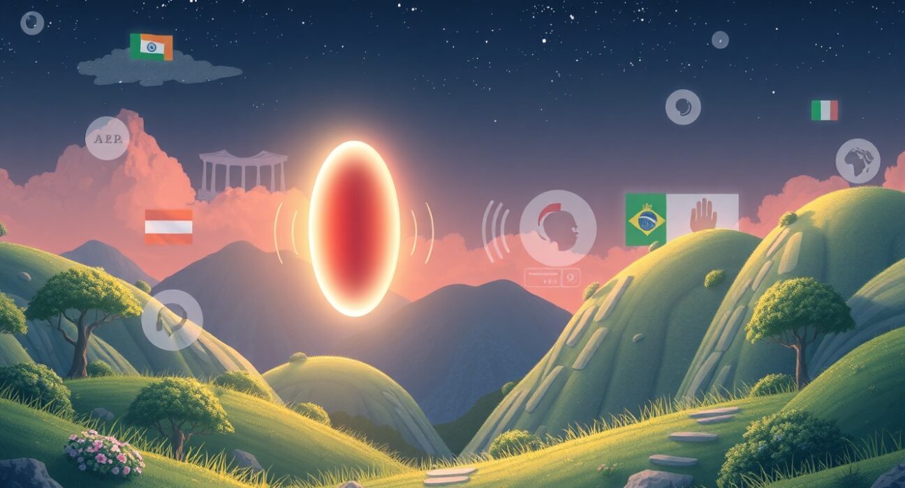 ElevenLabs funding round visualizes voice AI technology expanding globally with a $11 billion valuation.