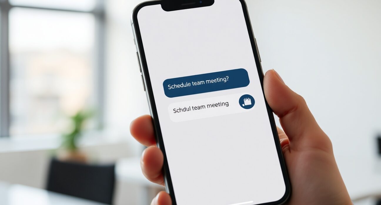 AI agent Wingman operating within a smartphone messaging app to autonomously manage tasks.