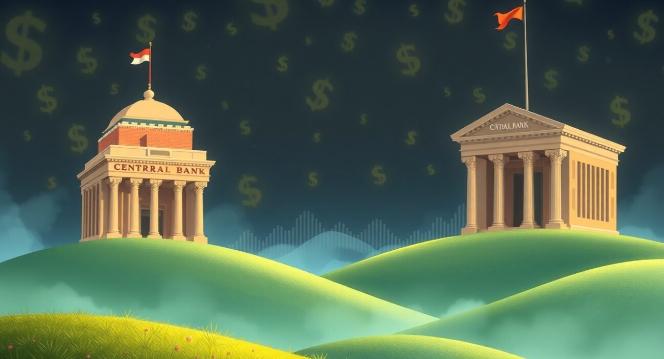 Emerging market currencies analysis showing central bank policy impacts on foreign exchange markets