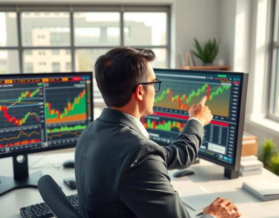 Financial analyst reviewing emerging market currency charts showing real interest rate support mechanisms.