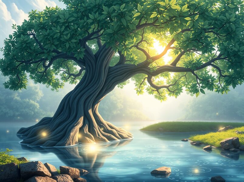 Empery Digital's long-term Bitcoin strategy visualized as deep roots in a digital landscape.