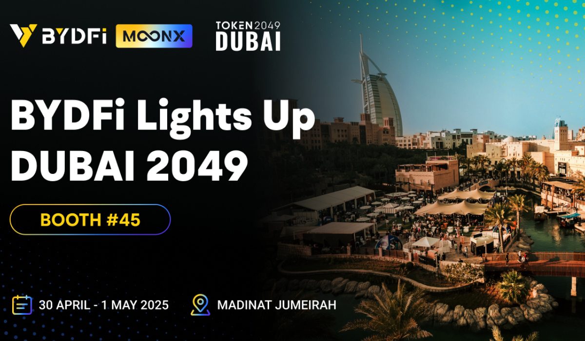 BYDFi Becomes Official Sponsor of TOKEN2049 Dubai, MoonX On-Chain Trading Tool Makes Its Debut in the Middle East