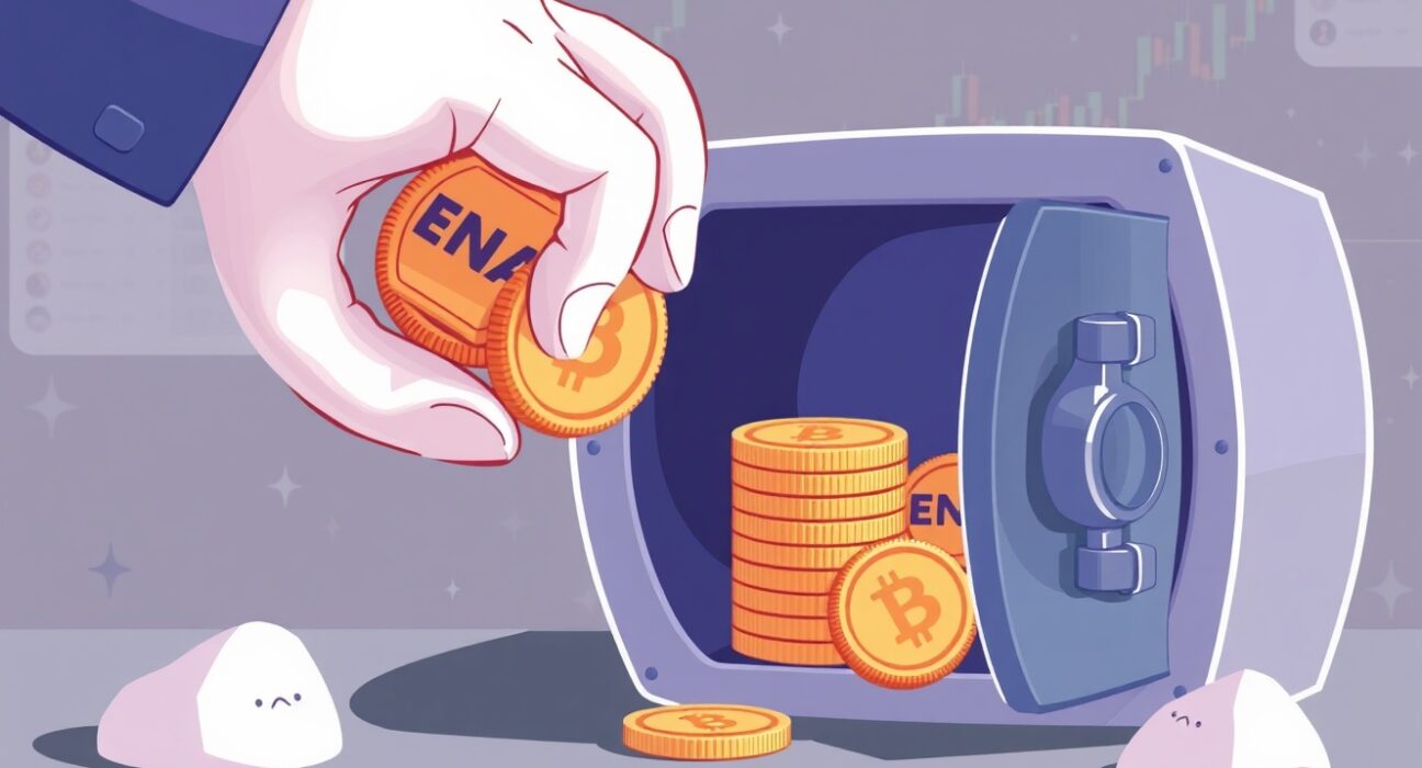 Illustrates a significant ENA withdrawal by a suspected StablecoinX address, highlighting large token movements in the crypto space.