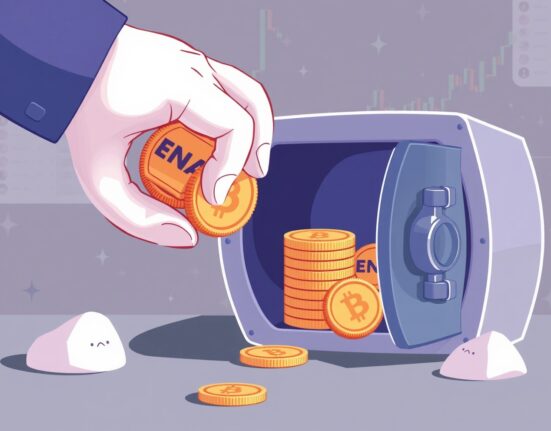 Illustrates a significant ENA withdrawal by a suspected StablecoinX address, highlighting large token movements in the crypto space.