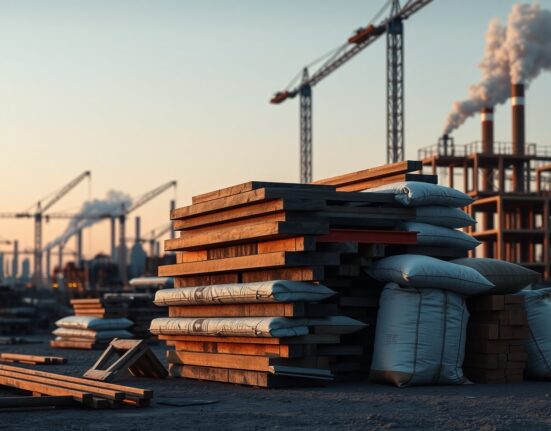 Energy price impact on building material costs at construction site with ING analysis context